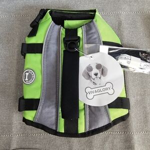 Green and Gray Dog Life Jacket